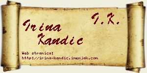 Irina Kandić vizit kartica